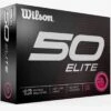 Wilson Staff Wilson 50 Elite Pink Golf Balls -EliteGolf Store 2023 wilson 50 elite pink golf balls box itempicture