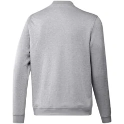 Adidas 2022 Go-To Crewneck Sweatshirt -EliteGolf Store adidas 2022 go to crewneck pullover grey two white back itempicture