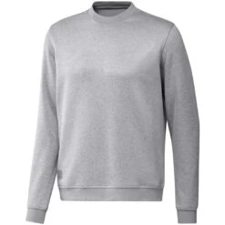 Adidas 2022 Go-To Crewneck Sweatshirt -EliteGolf Store adidas 2022 go to crewneck pullover grey two white itempicture