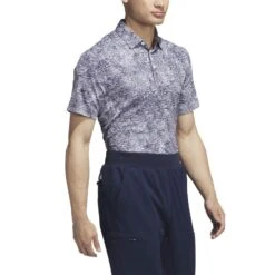 Adidas Aerial Jacquard Polo -EliteGolf Store adidas 2023 aerial jacquard polo grey three side itempicture