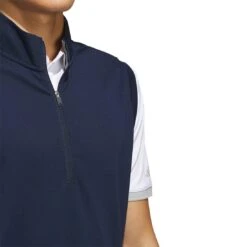 Adidas Elevated Quarter Zip Vest 12 Adidas Elevated Quarter Zip Vest -EliteGolf Store adidas 2023 elevated quarter zip vest collegiate navy detail2 itempicture