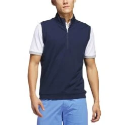 Adidas Elevated Quarter Zip Vest 10 Adidas Elevated Quarter Zip Vest -EliteGolf Store adidas 2023 elevated quarter zip vest collegiate navy itempicture