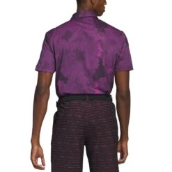 Adidas Flower Mesh Polo -EliteGolf Store adidas 2023 flower mesh polo black lucid fuchsia back itempicture