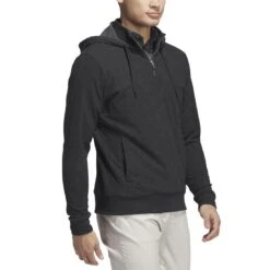 Adidas Go To 1/4 Zip Hoodie -EliteGolf Store adidas 2023 go to quarter zip hoodie black walking itempicture