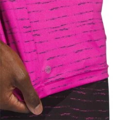 Adidas Stripe Zipper Polo -EliteGolf Store adidas 2023 stripe zipper polo lucid fuchsia detail1 itempicture