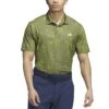 Adidas Ultimate365 Printed Polo -EliteGolf Store adidas 2023 ultimate365 printed polo olive strata itempicture