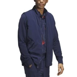 Adidas Ultimate365 Tour Frostguard Padded Jacket -EliteGolf Store adidas 2023 ultimate365 tour frostguard padded jacket collegiate navy side itempicture