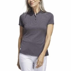 Adidas Women's Essentials Dot Polo -EliteGolf Store adidas 2023 womens essentials dot polo black itempicture