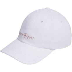 Adidas Women's Peace Love Golf Hat -EliteGolf Store adidas 2023 womens peace love golf hat white front itempicture