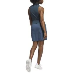 Adidas Women's Ultimate365 Tour Sleeveless Dress -EliteGolf Store adidas 2023 womens ultimate365 tour sleeveless dress arctic night back itmepicture