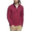 Adidas 3-Stripe Quarter Zip Layering -EliteGolf Store adidas 3 stripe quarter zip layering legacy burgundy model itempicture