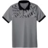 Adidas Boys 3-Stripes Life Print Polo 2 Adidas Boys 3-Stripes Life Print Polo -EliteGolf Store adidas boys 3 stripes life print polo grey three front itempicture