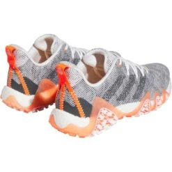 Adidas Codechaos 22 Golf Shoes White/Grey Six/Solar Red -EliteGolf Store adidas codechaos 22 golf shoes white grey six solar red back itempicture