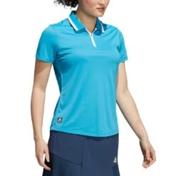 Adidas F21 Women's Equipment Short Sleeve Polo 9 Adidas F21 Women's Equipment Short Sleeve Polo -EliteGolf Store adidas f21 womens equipement short sleeve polo sonic aqua model itempicture