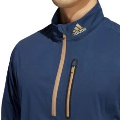 Adidas RAIN.RDY Half Zip -EliteGolf Store adidas fw22 rain rdy half zip crew navy detail itempicture