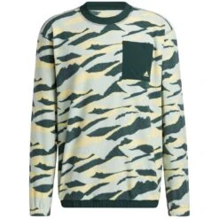 Adidas Texture Print Crewneck 15 Adidas Texture Print Crewneck -EliteGolf Store adidas fw22 texture print crewneck linen green hero itempicture