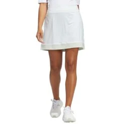 Adidas Women's 16 Inch Ultimate365 Printed Skort -EliteGolf Store adidas fw22 womens 16 inch ultimate365 printed skort linen green front itempicture