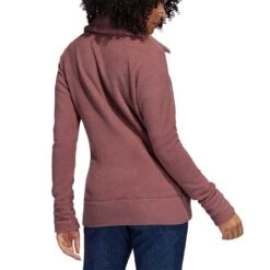 Adidas Women's Polar Fleece Jacket 13 Adidas Women's Polar Fleece Jacket -EliteGolf Store adidas fw22 womens polar fleece jacket quiet crimson back itempicture