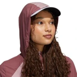 Adidas Women's Provisional Jacket -EliteGolf Store adidas fw22 womens provisional jacket quiet crimson hood detail itempicture