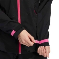 Adidas Women's RAIN.RDY Jacket -EliteGolf Store adidas fw22 womens rain rdy jacket black cuff detail itempicture