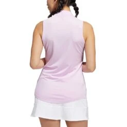 Adidas Women's Ultimate365 Herringbone Stripe Sleeveless Polo 11 Adidas Women's Ultimate365 Herringbone Stripe Sleeveless Polo -EliteGolf Store adidas fw22 womens ultimate365 herringbone stripe polo quiet crimson back itempicture