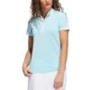 Adidas FW22 Women's Ultimate365 Printed Polo -EliteGolf Store adidas fw22 womens ultimate365 printed polo bliss blue itempicture