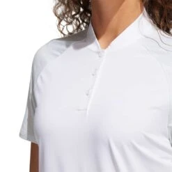 Adidas FW22 Women's Ultimate365 Printed Polo -EliteGolf Store adidas fw22 womens ultimate365 printed polo white detail itempicture