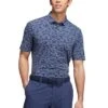 Adidas Go-To Camo Print Polo -EliteGolf Store adidas go to camo print polo crew navy front itempicture