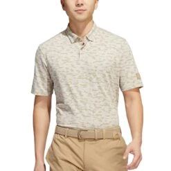 Adidas Go-To Camo Print Polo -EliteGolf Store adidas go to camo print polo hemp front itempicture