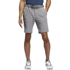 Adidas Go-To Hybrid 9-Inch Shorts -EliteGolf Store adidas go to hybrid 9 inch shorts grey three front itempicture