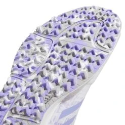 Adidas Juniors S2G Spikeless Golf Shoes White/Almost Lime/Light Purple -EliteGolf Store adidas juniors s2g spikeless golf shoes white almost lime light purple gv9787 sole detail itempicture
