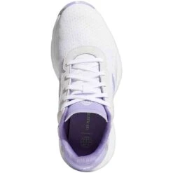 Adidas Juniors S2G Spikeless Golf Shoes White/Almost Lime/Light Purple -EliteGolf Store adidas juniors s2g spikeless golf shoes white almost lime light purple gv9787 top itempicture