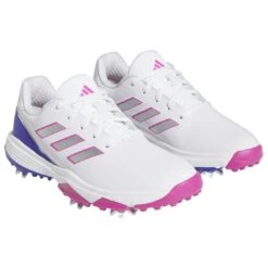 Adidas Juniors ZG23 Golf Shoes White/Lucid Fuchsia 13 Adidas Juniors ZG23 Golf Shoes White/Lucid Fuchsia -EliteGolf Store adidas juniors zg23 golf shoes white lucid fuchsia front itempicture