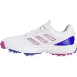 Adidas Juniors ZG23 Golf Shoes White/Lucid Fuchsia 12 Adidas Juniors ZG23 Golf Shoes White/Lucid Fuchsia -EliteGolf Store adidas juniors zg23 golf shoes white lucid fuchsia spine itempicture