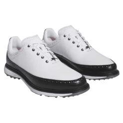 Adidas MC80 Golf Shoes White/Black/Red -EliteGolf Store adidas mc80 golf shoes white black red front itempicture