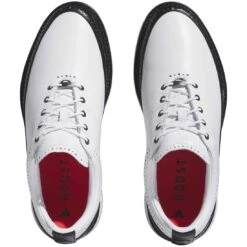 Adidas MC80 Golf Shoes White/Black/Red -EliteGolf Store adidas mc80 golf shoes white black red top itempicture