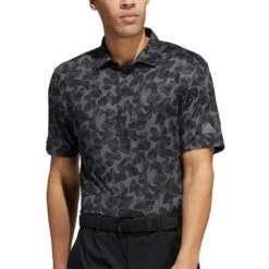 Adidas Prisma Print Polo -EliteGolf Store adidas prisma print polo grey six black itempicture