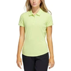 Adidas 2021 Women's Ultimate365 Solid Polo -EliteGolf Store adidas s21 womens ultimate365 solid short sleeve polo pulse lime itempicture