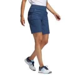 Adidas Women's 8.5 Inch Modern Bermuda Shorts -EliteGolf Store adidas ss21 womens 8 5 inch modern bermuda shorts crew navy model