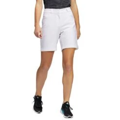 Adidas Women's Solid 7 Inch Shorts -EliteGolf Store adidas ss22 womens solid 7 inch shorts white front itempicture