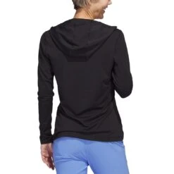 Adidas Women's Performance Hoodie -EliteGolf Store adidas ss23 womens performance hoodie black back itempicture