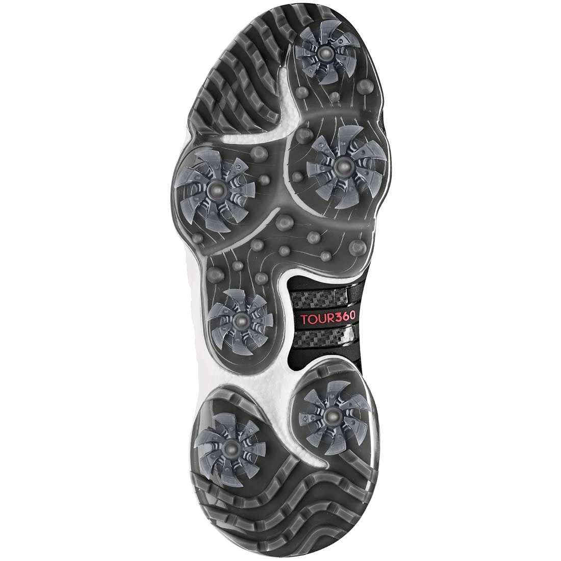 Adidas Tour360 Infinity Golf Shoes Black/Black/Red 4 Adidas Tour360 Infinity Golf Shoes Black/Black/Red - Image 2