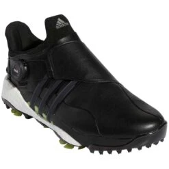 Adidas Tour360 Infinity BOA Golf Shoes Black/Pulse Lime -EliteGolf Store adidas tour360 infinity golf shoes black pulse lime gy5338 front itempicture