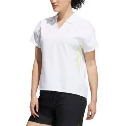 Adidas FW21 Women's 3-Stripe Polo -EliteGolf Store adidas womens fw21 3 stripe polo white itempicture