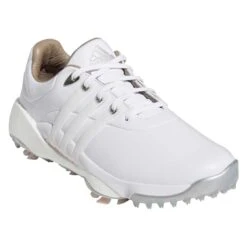 Adidas Women's Tour360 Infinity Golf Shoes White/Almost Pink -EliteGolf Store adidas womens tour360 infinity golf shoes white almost pink gv9662 front itempicture