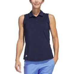 Adidas Women's Ultimate365 Solid Sleeveless Polo -EliteGolf Store adidas womens ultimate365 solid sleeveless polo collegiate navy itempicture