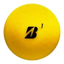 Bridgestone E12 Contact Matte Yellow Personalized Golf Balls -EliteGolf Store bridgestone 2023 e12 contact matte yellow golf balls front itempicture