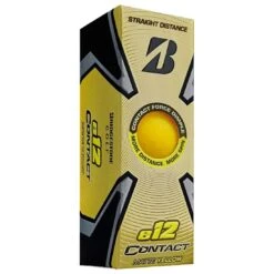 Bridgestone E12 Contact Matte Yellow Personalized Golf Balls -EliteGolf Store bridgestone 2023 e12 contact matte yellow golf balls sleeve itempicture