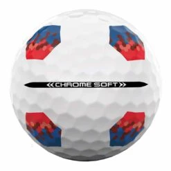 Callaway Chrome Soft TruTrack Red/Blue Golf Balls -EliteGolf Store callaway 2023 chrome soft red blue trutrack golf balls side stamp itempicture