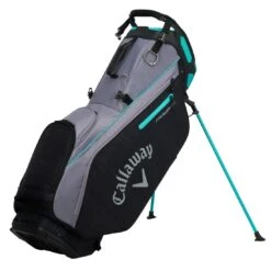 Callaway 2023 Fairway 14 Stand Bag -EliteGolf Store callaway 2023 fairway 14 stand bag charcoal black plaid teal itempicture
